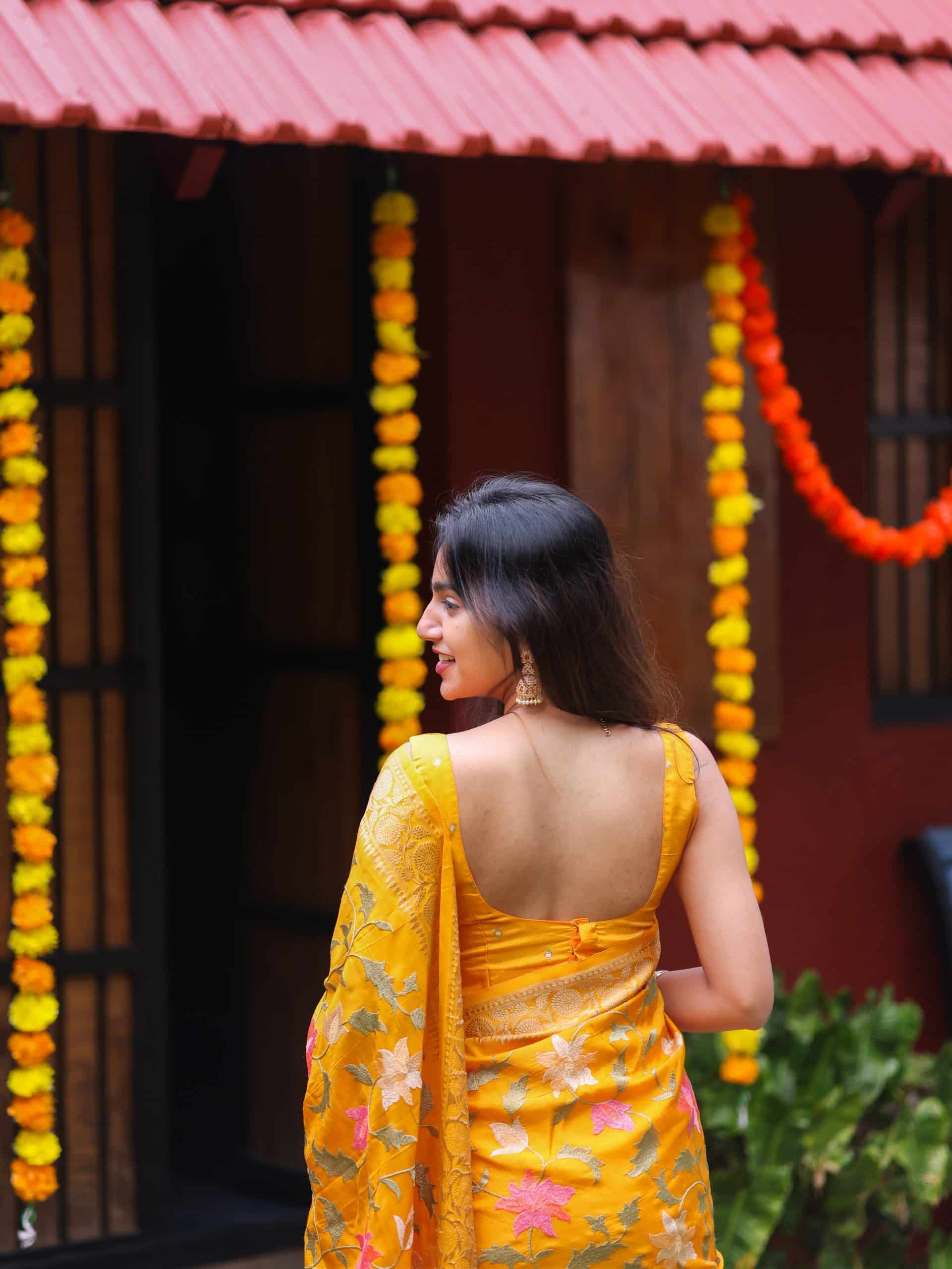 KIRTI-YELLOW SAREE - Image 10