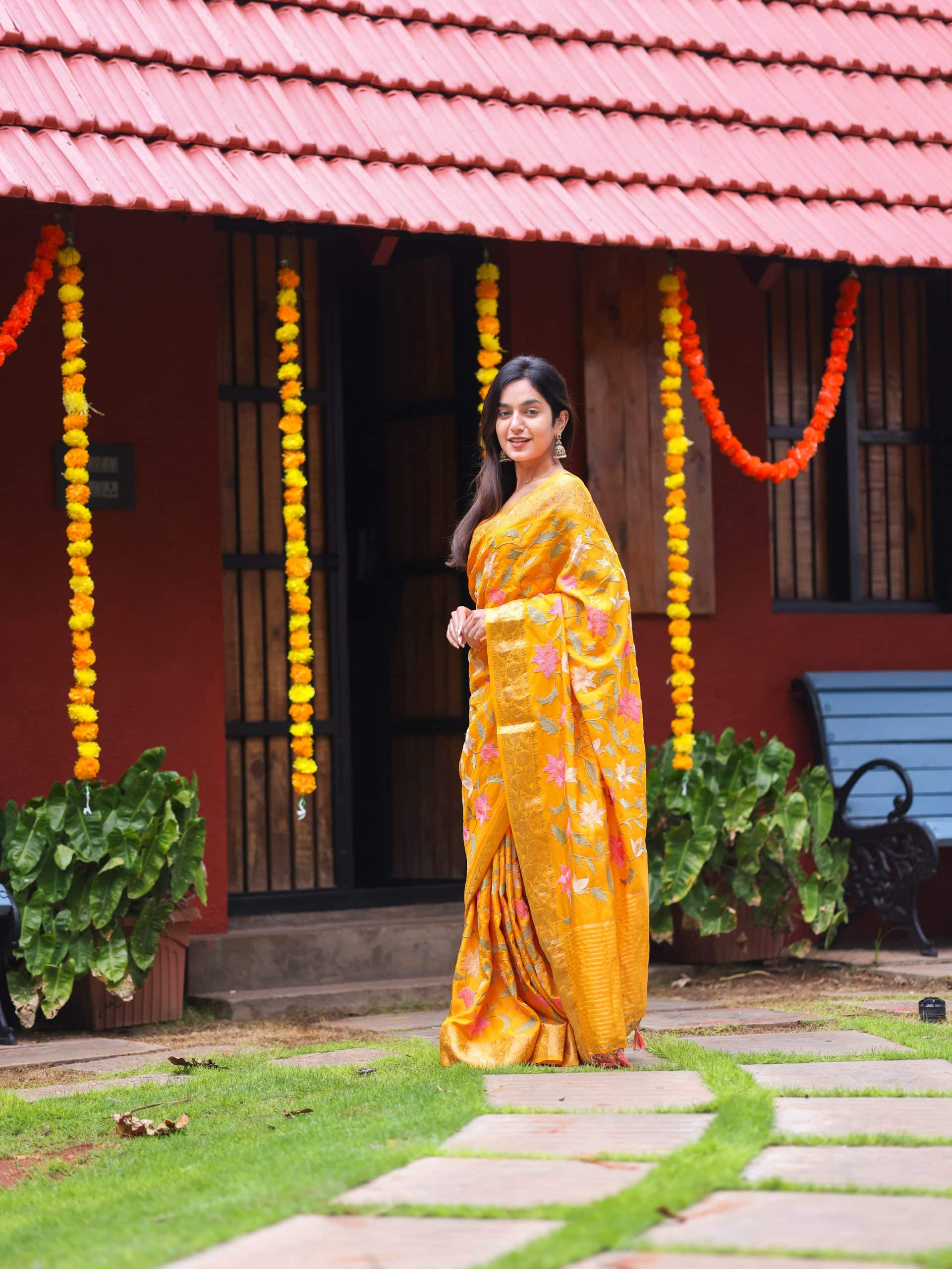 KIRTI-YELLOW SAREE - Image 8