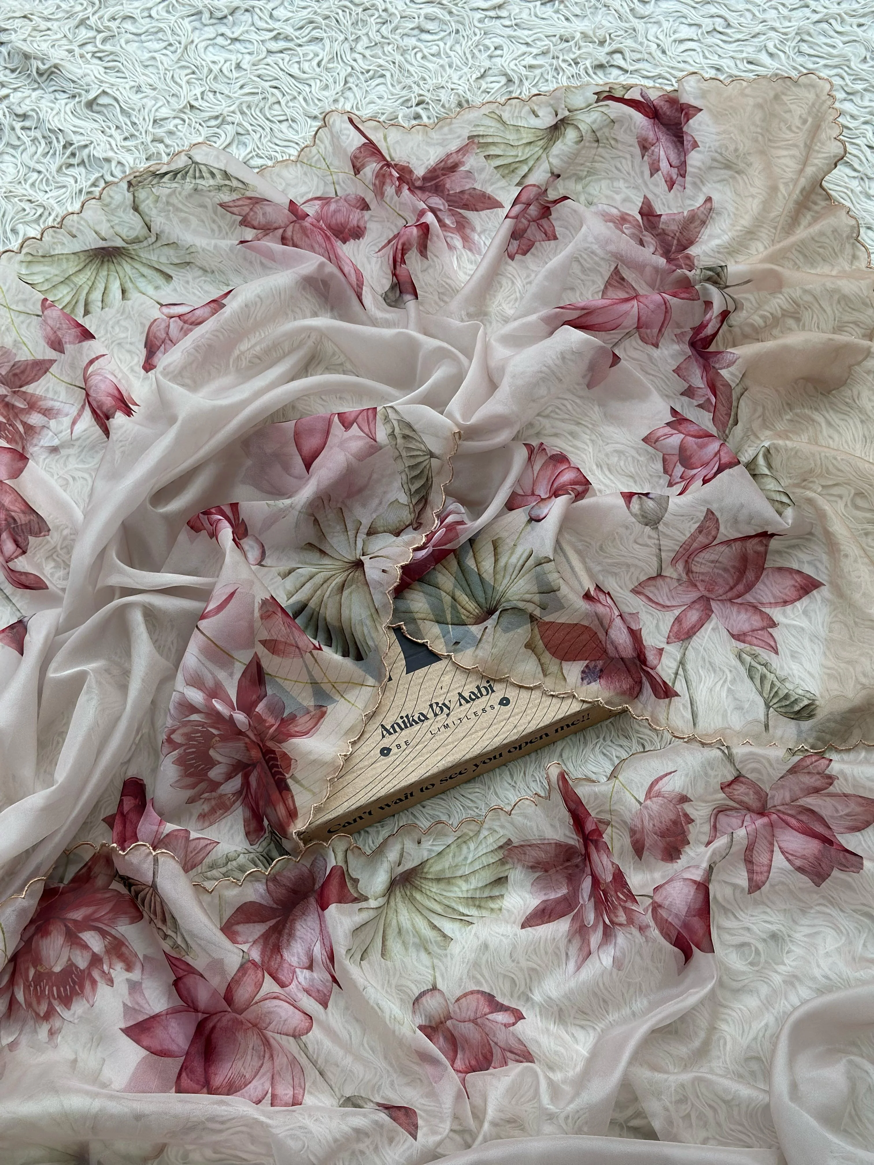 SITARA - FLORAL KORA ORGANZA  SAREE - Image 5